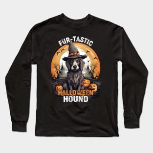 Fur-tastic Halloween Hound Dog Witch Costume Long Sleeve T-Shirt